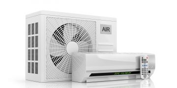 air conditioning isolated on white. 3d illustration