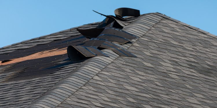 Damaged roof