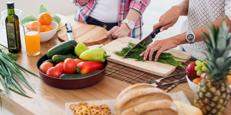 Gorgeous young Women preparing dinner in a kitchen concept cooking, culinary, healthy lifestyle