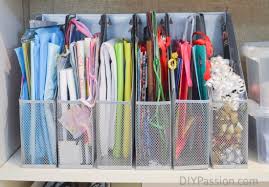 How to Organize Wrapping Paper & Gift Bags?