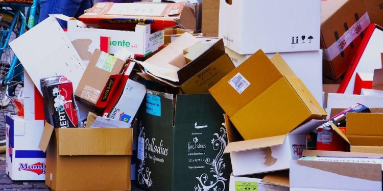 brown cardboard boxes on brown cardboard box
